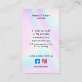 Carte De Visite Logo d'entreprise QR Code médias sociaux Holograph (Dos)