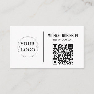 Carte De Visite Logo d'entreprise QR Code Moderne Professionnel