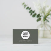 Carte De Visite Logo d'entreprise QR Code Professionnel Minimalist (Debout devant)