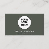 Carte De Visite Logo d'entreprise QR Code Professionnel Minimalist (Devant)
