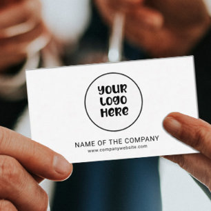 Carte De Visite Logo d'entreprise QR Code Professionnel Minimalist