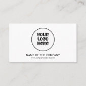 Carte De Visite Logo d'entreprise QR Code Professionnel Minimalist (Devant)