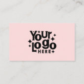 Carte De Visite Logo d'entreprise rose de QR Code numérisable médi (Dos)