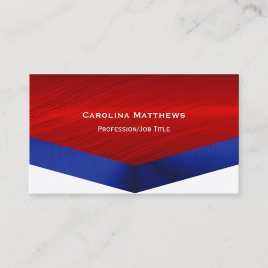 Carte De Visite Logo d'entreprise Rouge Blanc Bleu (Devant)