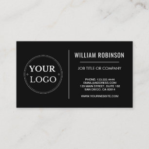 Carte De Visite Logo d'entreprise simple Employé professionnel Noi