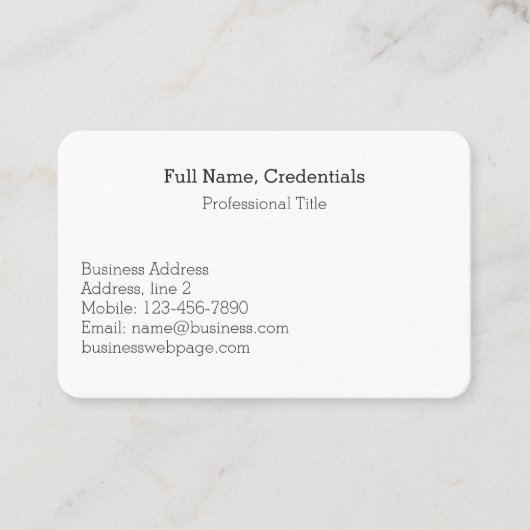 Carte De Visite Logo d'entreprise simple Formel noir blanc (Devant)