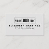 Carte De Visite Logo d'entreprise Simple Moderne Minimal Professio (Devant)