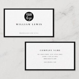 Carte De Visite Logo d'entreprise simple Moderne Minimaliste