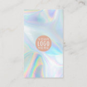 Carte De Visite Logo d'entreprise Typographie de code QR Holograph (Dos)