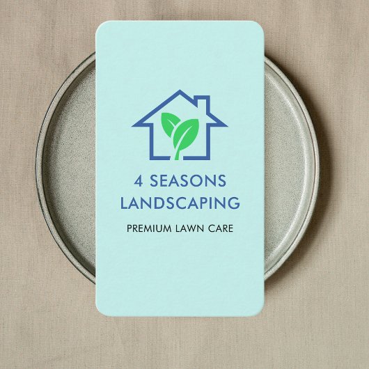 Carte De Visite Logo d'entretien de la pelouse professionnel Qr Co