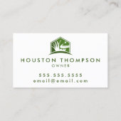 Carte De Visite Logo d'entretien de pelouse Moderne Paysage profes (Dos)