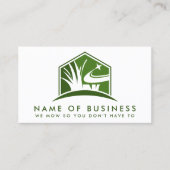 Carte De Visite Logo d'entretien de pelouse Moderne Paysage profes (Devant)