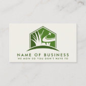 Carte De Visite Logo d'entretien de pelouse moderne Service d'amén (Devant)