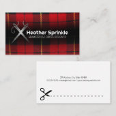 Carte De Visite Logo des aiguilles à coudre | Tissu plaqué (Devant / Derrière)