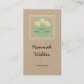 Carte De Visite Logo des arbres rustiques Landscaping papier kraft (Devant)