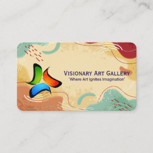 Carte De Visite Logo des arts créatifs Fond abstrait