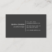 Carte De Visite Logo des bâtiments modernes pour Immobilier, Réali (Dos)