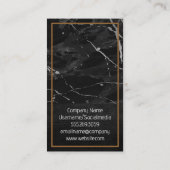 Carte De Visite Logo des biens immobiliers | Cuir en marbre (Dos)