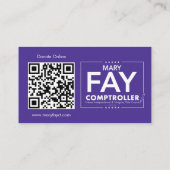 Carte De Visite Logo des candidats politiques Code QR Médias socia (Dos)