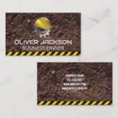 Carte De Visite Logo des Casquettes de construction | Jetée | Atte (Devant / Derrière)