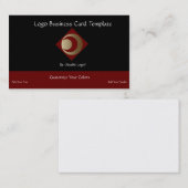 Carte De Visite Logo des cercles d'or métallique - Lune de croissa (Devant / Derrière)