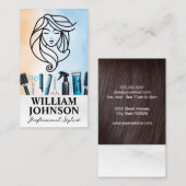 Carte De Visite Logo des cheveux de beauté | Outils de soins pour  (Devant / Derrière)