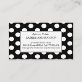 Carte De Visite Logo des cils de chat pois professionnels (Dos)