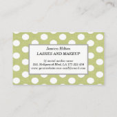 Carte De Visite Logo des cils de chat pois professionnels (Dos)