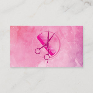 Carte De Visite Logo des ciseaux de la liste des cheveux   Aquarel