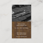 Carte De Visite Logo des ciseaux | Découpe en bois (Dos)