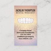 Carte De Visite Logo des dents | Arrière - plan Shimmer (Devant)