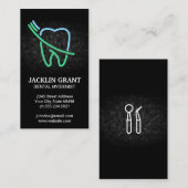 Carte De Visite Logo des dents et des pinceaux (Devant / Derrière)