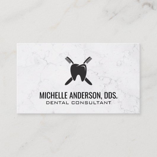 Carte De Visite Logo des dents et des pinceaux (Devant)