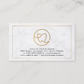 Carte De Visite Logo des dents | Marbre (Dos)
