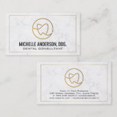 Carte De Visite Logo des dents | Marbre (Devant / Derrière)