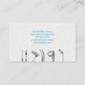 Carte De Visite Logo des dents | Outils de dentisterie (Dos)