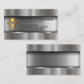 Carte De Visite Logo des échelles de justice des stylo | Droit (Devant / Derrière)