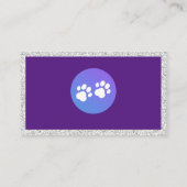 Carte De Visite Logo des Empreintes de pattes animaux (Dos)