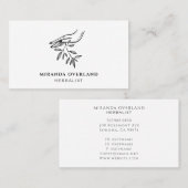 Carte De Visite Logo des Feuilles botaniques du Naturopath, un hér (Devant / Derrière)
