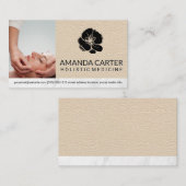 Carte De Visite Logo des fleurs | Acupuncturiste (Devant / Derrière)