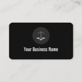 Carte De Visite Logo des icônes professionnelles noires classiques (Dos)