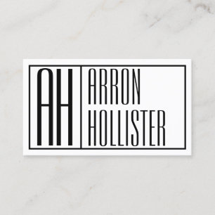 Carte De Visite Logo des initiales et noms modernes