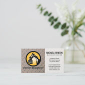 Carte De Visite Logo des machines de construction | Acier (Debout devant)