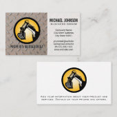 Carte De Visite Logo des machines de construction | Acier (Devant / Derrière)