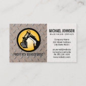 Carte De Visite Logo des machines de construction | Acier (Devant)