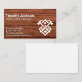 Carte De Visite Logo des marteaux de construction | Arrière - plan (Devant / Derrière)