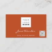 Carte De Visite Logo des médias sociaux Photo QR Code Blogger Rose (Devant)