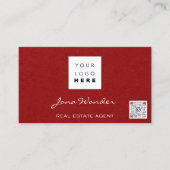 Carte De Visite Logo des médias sociaux Photo QR Code Maquillage B (Devant)