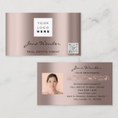 Carte De Visite Logo des médias sociaux Photo QR Code maquillage b (Devant / Derrière)