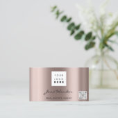 Carte De Visite Logo des médias sociaux Photo QR Code maquillage b (Debout devant)